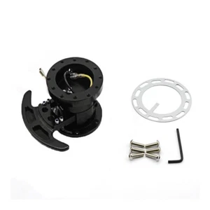 Works Bell Rapfix Flip Up ilt Racing Steering Wheel Quick Release Hub Kit BLACK - Foto 1 di 10