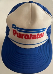 Cappellino camionista vintage Purolator Speedway a scatto posteriore - Foto 1 di 7
