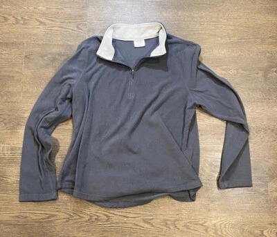 Pullover polar para mujer Danskin Now 1/4 cremallera gris manga larga XL Foto 1 de 3