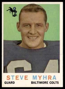 Topps Steve Myhra 1959 radiocontrol Baltimore Colts #43 - Imagen 1 de 2