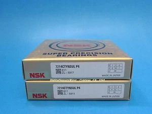 Rodamientos de husillo de súper precisión NSK 7214CTYNSULP4 Abec-7. Juego de dos a juego - Imagen 1 de 4