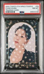 2022 TWICE 4th World Tour III Chaeyoung 59 Trading Card Photocard PSA NM-MT 8 - Picture 1 of 3