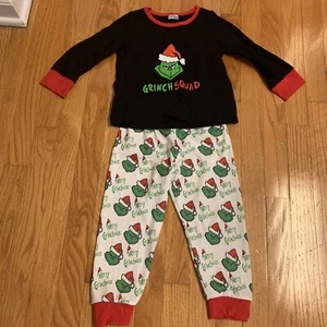 Grinch Squad "Merry Griychvas!" Pajama Set Unisex Kids Size S 2T New Cotton - Picture 1 of 6