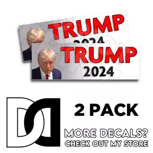 Donald Trump 2024 decalcomania vinile scatto con tazza Trump paraurti 2pk - Foto 1 di 4
