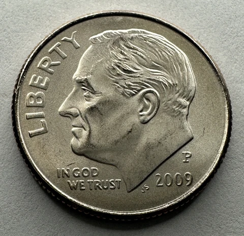 2009-P SATIN FINISH ROOSEVELT DIME 10cent COIN FROM US MINT SET. UNCIRCULATED Cover