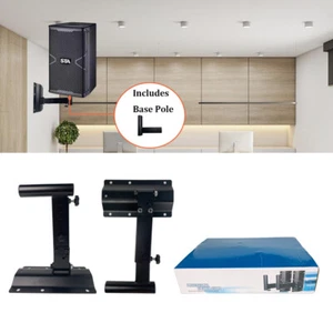 Paquete de 2 soportes universales para altavoces de montaje en pared soporte de ajuste de rotación de inclinación angular - Imagen 1 de 12