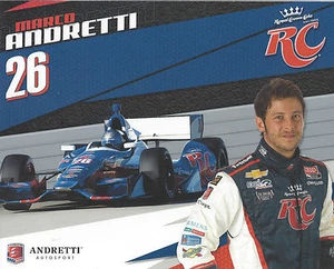 2012 INDY 500 MARCO ANDRETTI USA RC COLA INDYCAR 8 "X10" HERO CARD ! - Picture 1 of 2