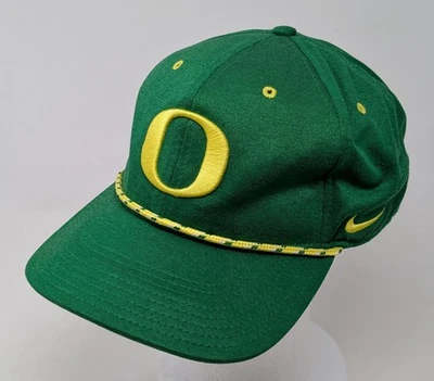 Nike Pro Oregon Ducks SnapBack Rope Hat Green Felt Cap Dri-Fit - Image 1 of 4