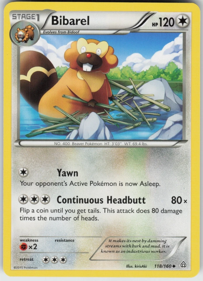 Bibarel 118/160 Uncommon  XY - Primal Clash - Image 1 of 1