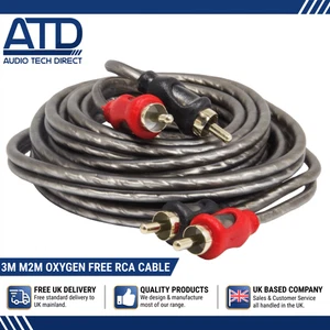 Cavo phono RCA placcato oro privo di ossigeno in colore rame trasparente OFC 3 metri - Foto 1 di 6