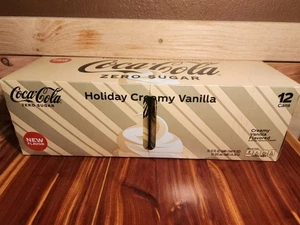 Coca Cola Holiday Cremige Vanille Null Zucker Soda Pop, 12er Pack 12oz Dosen - Bild 1 von 2