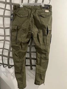 Nuevo con etiquetas Polo Ralph Lauren Utility Militar Pantalón de Montaña Pantalones de Carga Ajustados 36/32 - Imagen 1 de 4