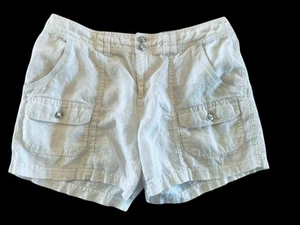 Women’s INC International Concepts White Linen Shorts 5” Inseam Size 12 - Picture 1 of 7