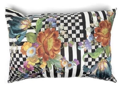 MacKenzie-Childs Courtly Flower Market Lumbar Pillow 24"x16" - Image 1 of 3