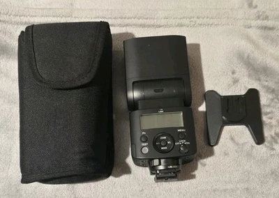Sony HVL-F45RM External Flash w/Wireless Radio Control Black HVLF45RM With Case - Image 1 of 4