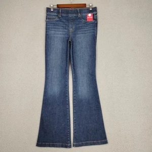 Spanx Flared Jeans Women Size M Petite Midnight Shade Stretch Denim #20327Q NEW - Picture 1 of 14