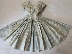 Vintage Light Blue And White Dress Made For Madame Alexander Cissy Doll - Picture 1 of 10