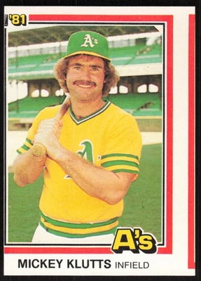 1981 Donruss #110 Mickey Klutts - Image 1 of 2