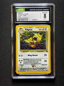 CGC 8 ERROR Pokemon Pidgeot #8 Jungle Holo PRESS RADDOPPIO ERRORE SFOCATO! - Foto 1 di 10