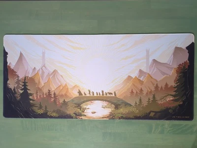 DROP El Señor de los Anillos Deskmat Escritorio Alfombrilla Alfombrilla Mousepad Comunidad Dorado Foto 1 de 3