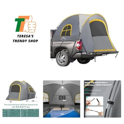 Carpa para camioneta pickup, impermeable PU2000mm doble capa para plataforma de camioneta FT, portátil... Foto 1 de 4