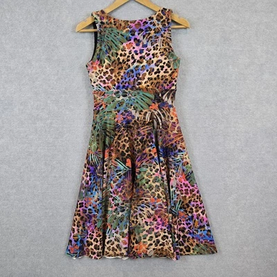 Vestido Exoticathletica Exotica para mujer grande colorido estampado de leopardo elástico  Foto 1 de 4