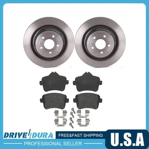Rear Disc Brake Rotors Ceramic Brake Pads fits 2016 Mercedes-Benz GLE300d - Picture 1 of 7