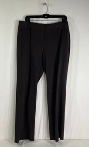 Liz Claiborne Women's Dark Brown Wide/Straight(?) Leg Pants - Size 14 - Picture 1 of 3