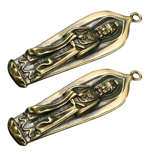 2 Pcs Guanyin -Anhänger Liebhaber Hängende Verzierung Aus Messing - Picture 1 of 12