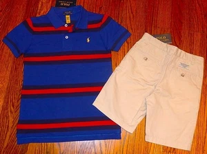 POLO RALPH LAUREN AUTHENTIC BOYS ORIGINAL BRAND NEW 2Pc SHORTS SET Size 6, NWT - Picture 1 of 4