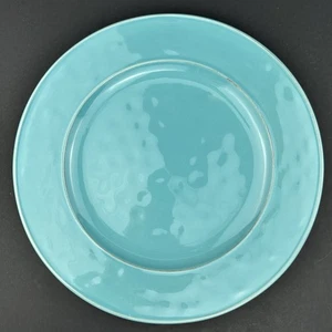 Plato de Cena Pier 1 MARTILLO Azul Turquesa Textura Martillada COMO NUEVO - Imagen 1 de 16