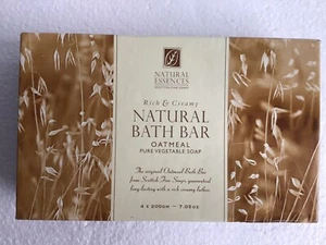 NATURAL ESSENCES RICH & CREAMY NATURAL BATH BARS - Oatmeal 4 X 7.05 OZ - Picture 1 of 3
