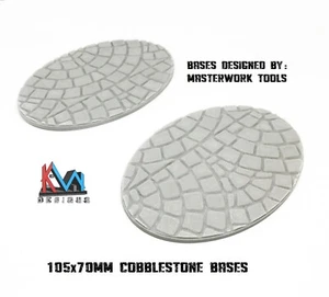 3D-gedruckt - 105 x 70 mm malerische Kopfsteinpflastersockel - 2 Stile - Bild 1 von 3