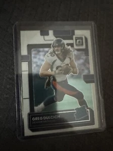 2022 Donruss Optic Rated Rookie Greg Dulcich RC Denver Broncos #288 - Picture 1 of 5