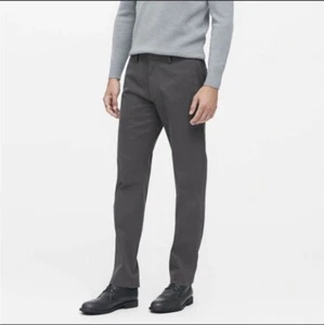 NWT Banana Republic Men Emerson Chino Pants Dark Gray Straight Cotton Size 44x34 - Picture 1 of 7