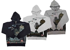 Rebel Ape Herren Streetwear Designer Hoodie - Urban Grafik Reißverschluss NYC Apocalypse - Bild 1 von 7