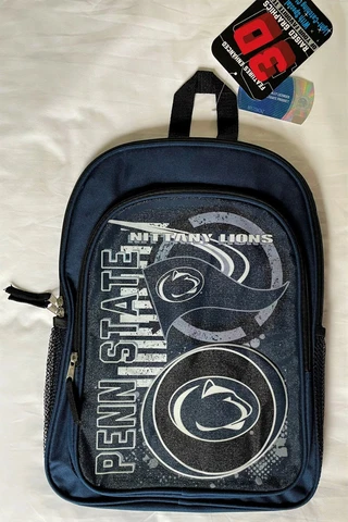 New With Tags Northwest Official NCAA Penn State Nittany Lions 17" Backpack Blue Cover