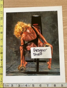 Laura Creavalle Bodybuilder Back Pose With Weights Scene Book Photograph - Picture 1 of 1