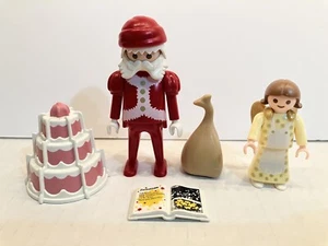 Playmobil Replacement Figures / Pieces: Santa claus, Angel, Cake & Open Book. - Picture 1 of 10