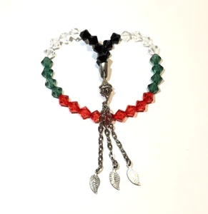 Islamic Rosary Bead Colors Palestinian Flag 33 Beads Islam Prayer Necklace Decor - Picture 1 of 6