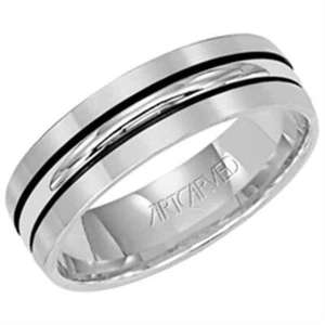 Artcarved WV4503W 14K White 6MM Classic Men's Gold Wedding Band Size 10 - Picture 1 of 1