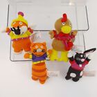 Lot of 4 LATITUDE ENFANT Knitted Sweater Plush Toys Chicken, Fox, Cat, Bunny