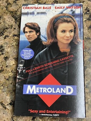 Vintage Metroland Christian Bale PROMO Screener VHS Cassette Tape RARE Foto 1 de 4