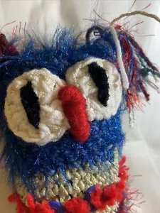 Cute & Crazy Crocheted Plush Owl in Dark Colors, Whimsical & Unique Hand made! - Picture 1 of 11
