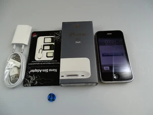 Original Apple iPhone 3G 8GB Schwarz! Ohne Simlock! TOP ZUSTAND! RAR! iOS! - Afbeelding 1 van 7