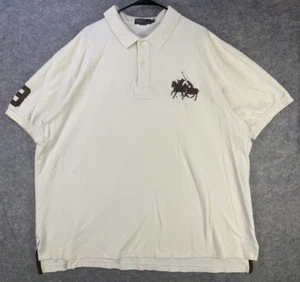 Vintage Polo Ralph Lauren Poloshirt Herren 3XL beige klassisch Kragenhemd Big Pony - Bild 1 von 10