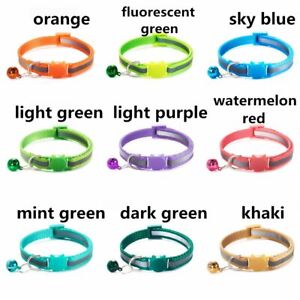 Cat Collar Quick Release Reflective Kitten Safety Breakaway with Bell Adjustable