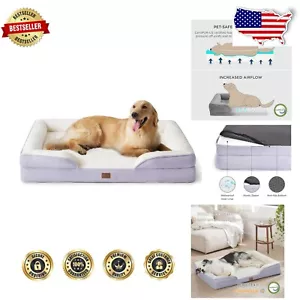 Machine Washable XL Dog Sofa Bed - Orthopedic Support in Elegant Lavender Color - Picture 1 of 8