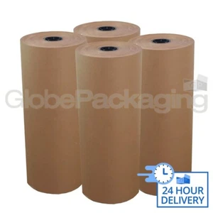 900mm x 200M x 4 ROTOLI DI CARTA MARRONE PURO KRAFT 88gsm - Foto 1 di 5