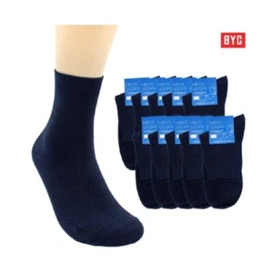 Conjunto de 10 pares de calcetines de vestir para hombre BYC mezcla de algodón longitud redonda NV US9/27 cm Md en Kor - Imagen 1 de 4